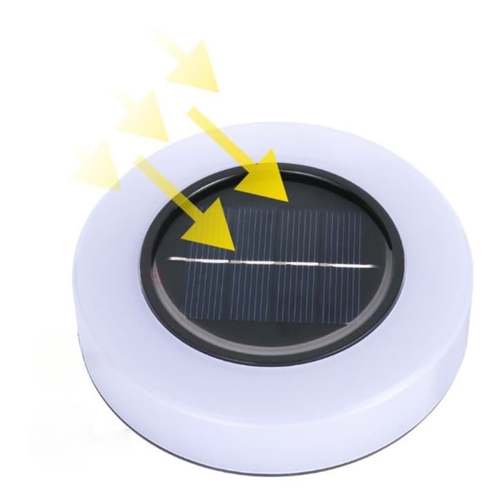 Lampa solara LED, sub forma de cerc, pentru gazon sau gradina, Rezistenta la apa, Alb cald — varianta 2