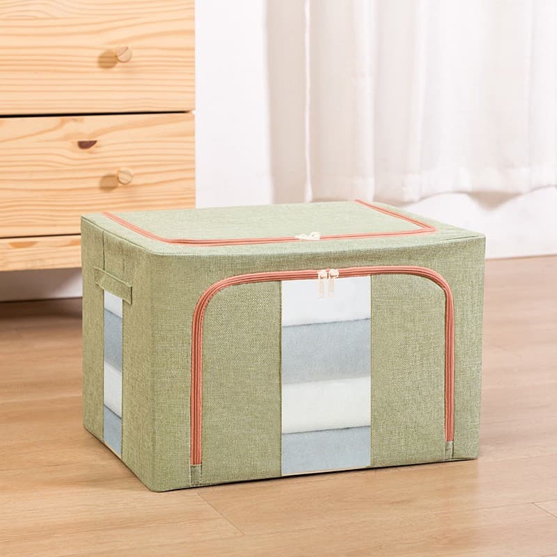 Cutie de depozitare pliabila cu fermoar, 24 litri, material textil, 40 X 30 X 20 cm, verde — varianta 2