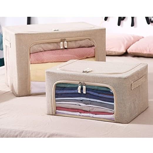 Cutie de depozitare pliabila cu fermoar, 24 litri, material textil, 40 X 30 X 20 cm, verde — varianta 3