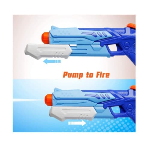 Jucarie pistol cu apa, plastic, rezervor 300 ml, 6 ani+, albastru — varianta 2