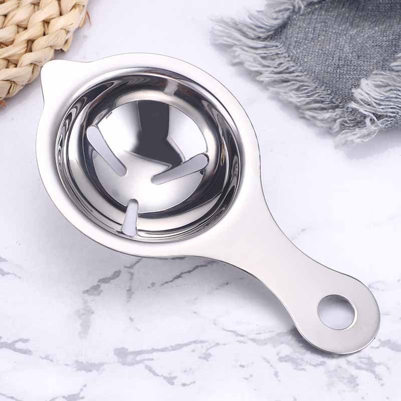 Separator de oua, separa albusul de galbenus, inox, usor de folosit, 14 x 7.5 cm, argintiu — varianta 3