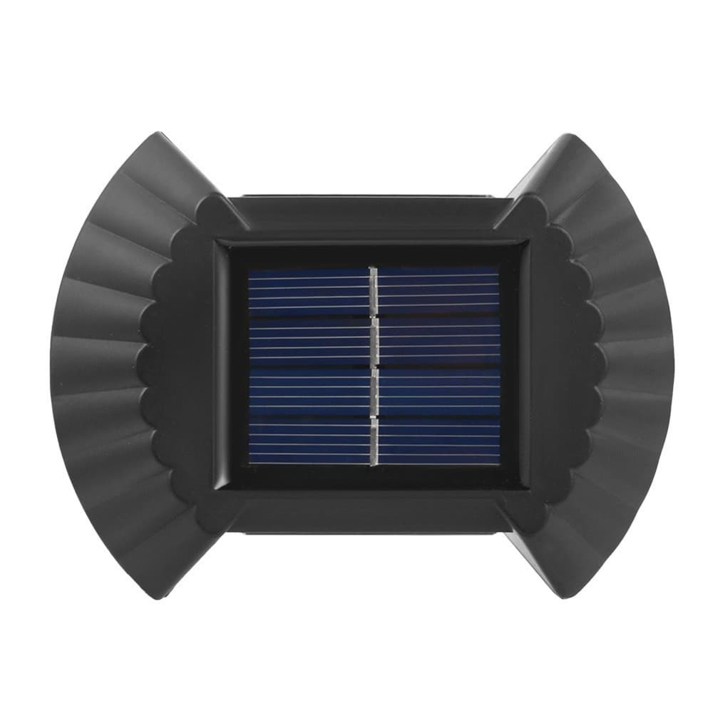 Set 2 aplice solare LED bidirectionale pentru perete, 8 LED-uri, alb rece