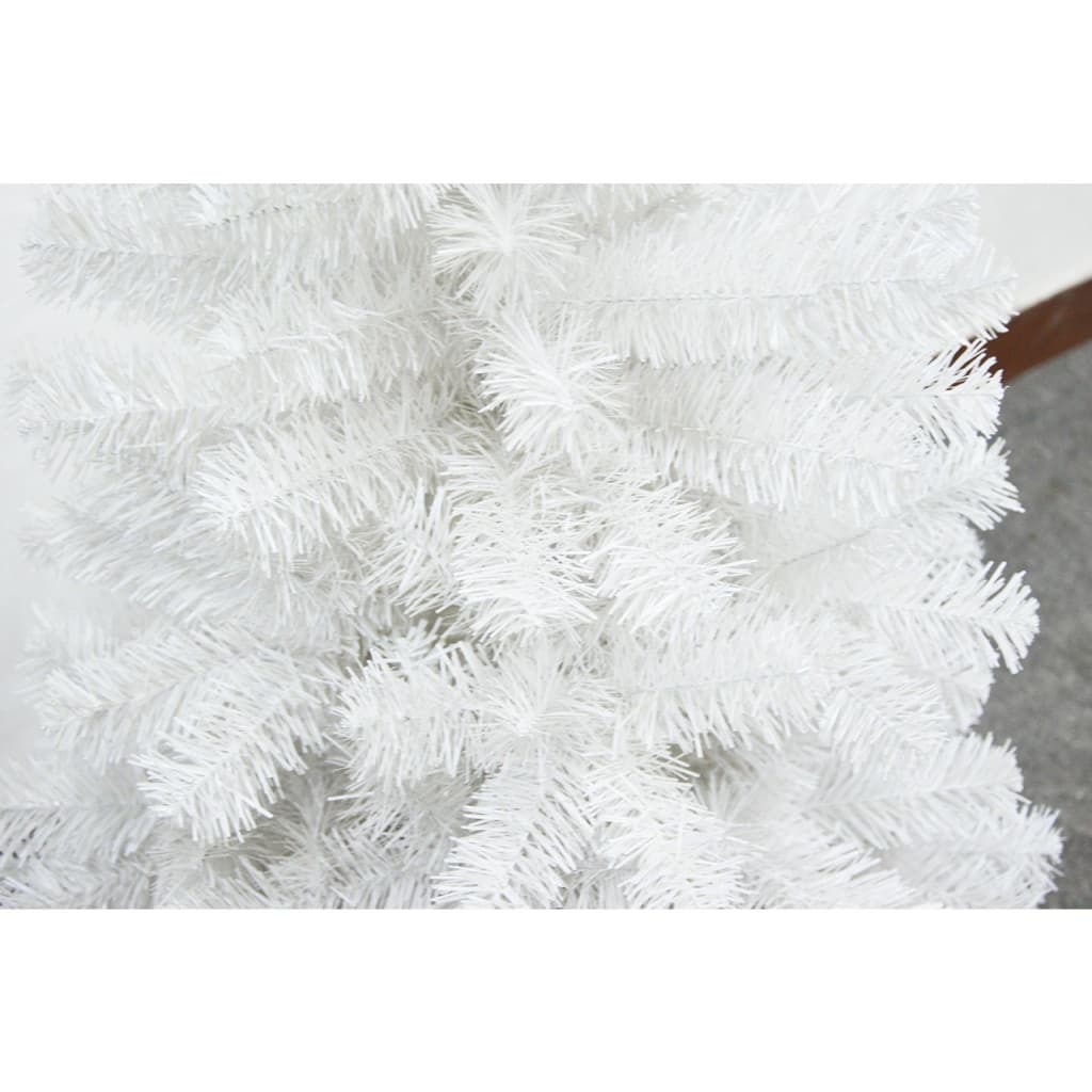 Brad artificial de Craciun, 120 cm, 240 ramuri/varfuri, plastic, interior/exterior, alb, suport inclus — varianta 5