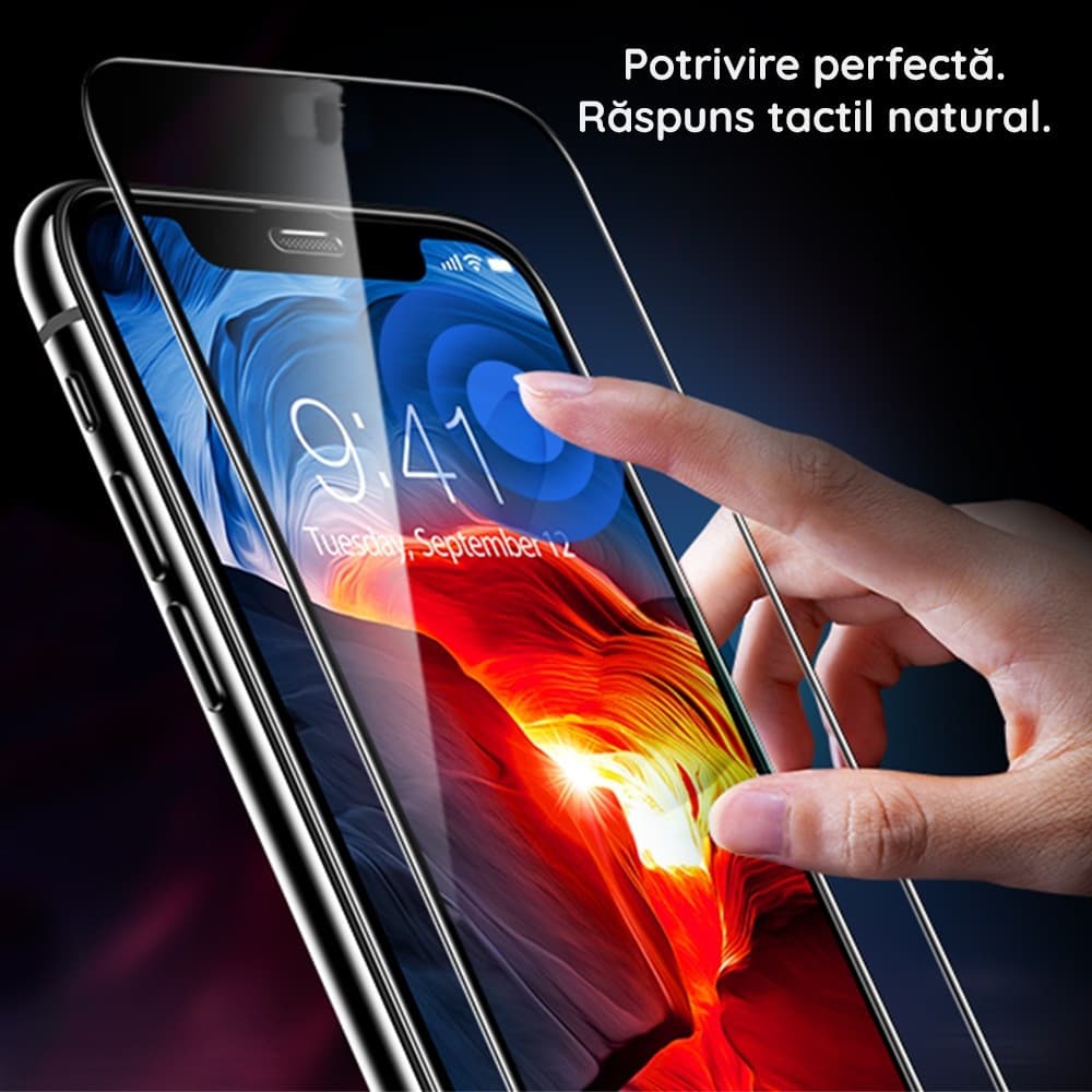 Folie de sticla Apple iPhone 15 Plus, Full Glue 111D, margini negre — varianta 4