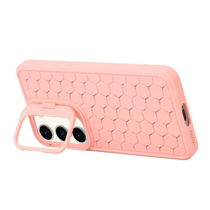 Husa Samsung Galaxy S23+ (S23 Plus), HoneyComb Bracket, functie stand, roz pal — varianta 3