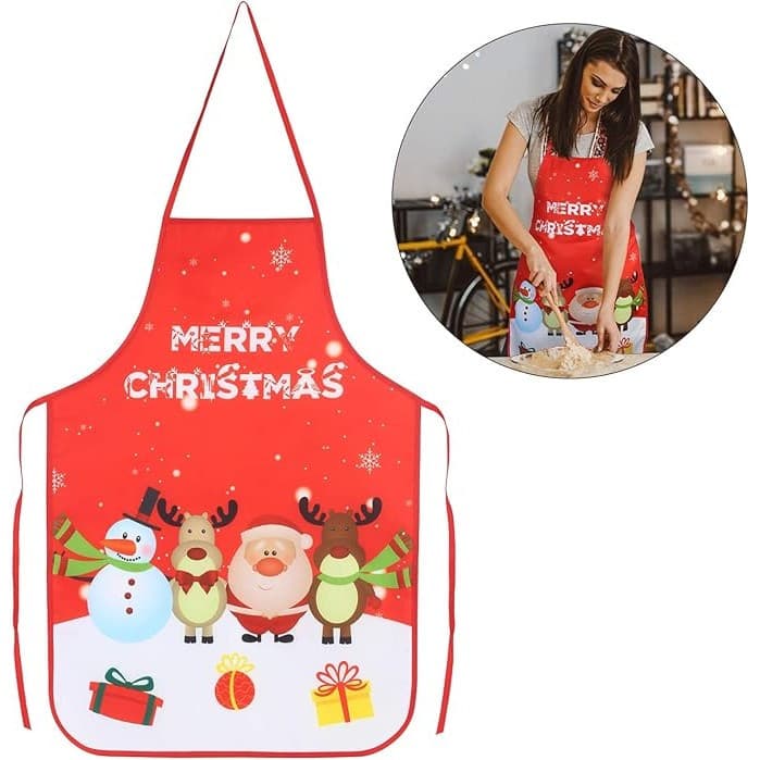 Sort de bucatarie decorativ, tema Craciun, 50 x 70 cm, model Merry Christmas — varianta 3