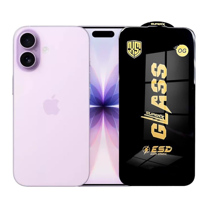 Folie sticla Apple iPhone 17, Full Glue SuperX, ESD, margini negre