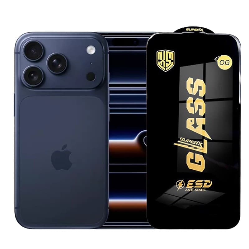 Folie sticla Apple iPhone 17 Pro, Full Glue SuperX, ESD, margini negre