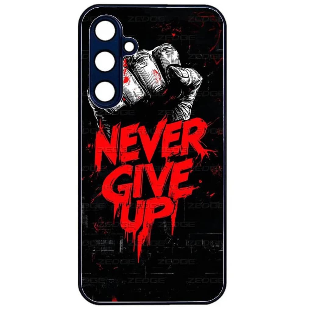 Husa Samsung Galaxy S23, Colorful Aluminium TPU, mesaj Never Give Up