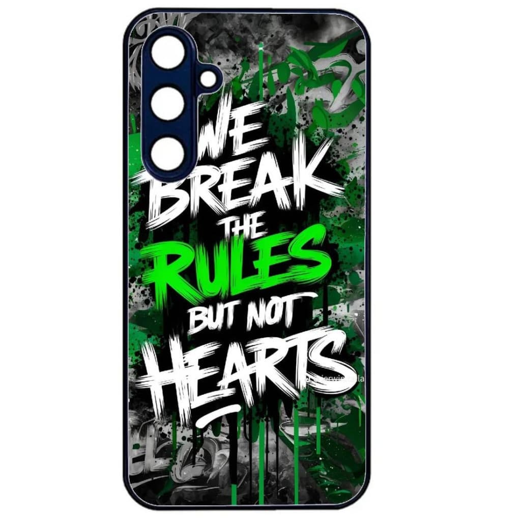 Husa Samsung Galaxy S23, Colorful Aluminium TPU, mesaj We Break the Rules