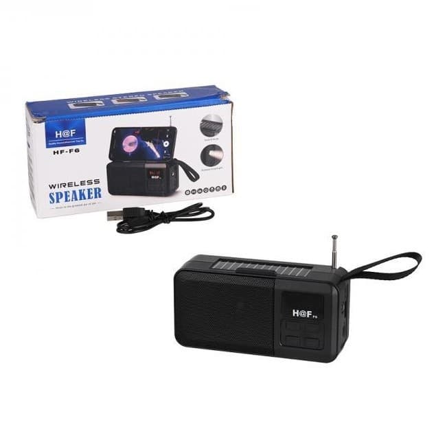 Boxa portabila HF-F6, Bluetooth, USB, TF, Radio FM, lanterna, handsfree, stand telefon, negru/rosu — varianta 4