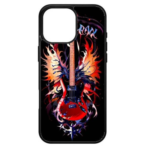 Husa protectie Apple iPhone 16 Pro Max, Colorful Aluminium TPU, design Rock Guitar