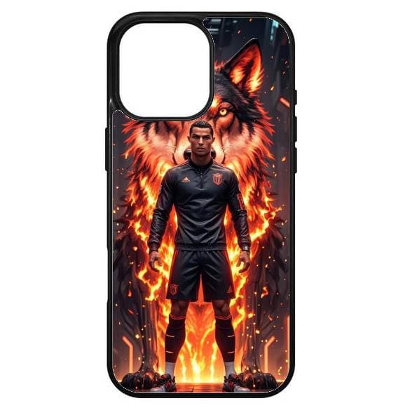 Husa protectie Apple iPhone 16 Pro Max, Colorful Aluminium TPU, design Ronaldo 3