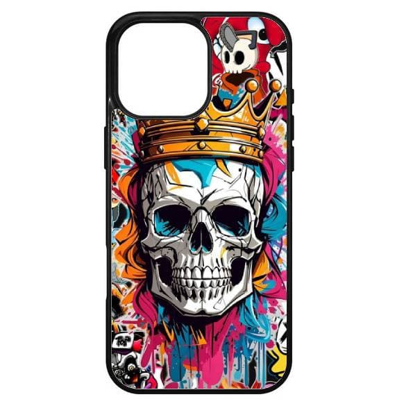 Husa protectie Apple iPhone 16 Pro Max, Colorful Aluminium TPU, design Skull 1