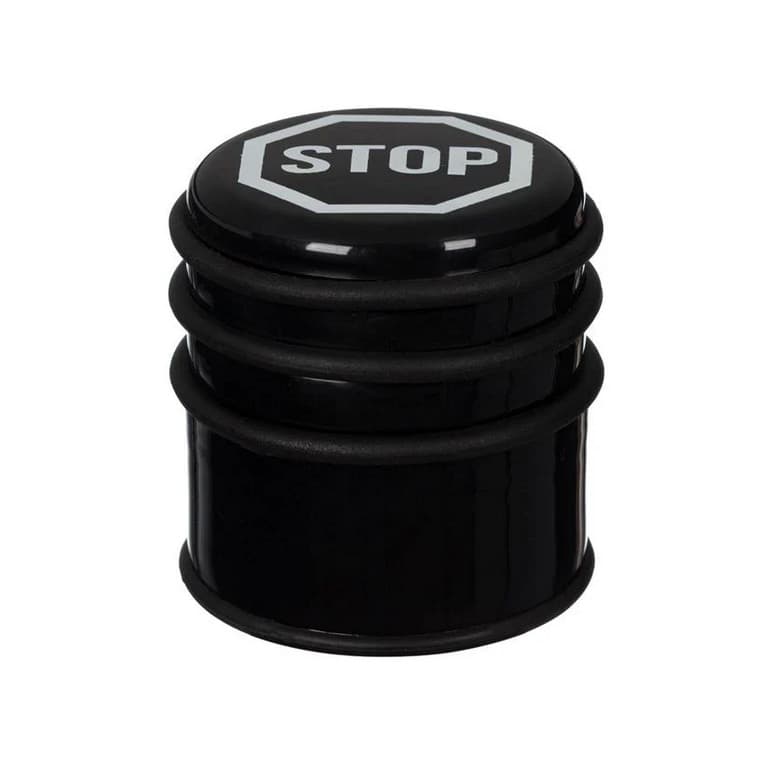 Opritor usa metalic, negru, logo STOP, 7.5 x 8 cm, 800 grame