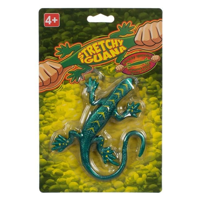 Jucarie Stretchy Iguana, verde/galben, aspect realistic, 24 cm — varianta 3