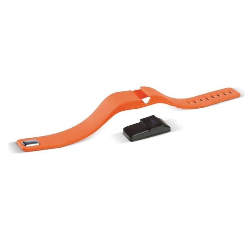 Bratara fitness VeryFit, ecran LED, Bluetooth, monitorizare somn, pasi, calorii, anti-pierdere, curea portocalie — varianta 2