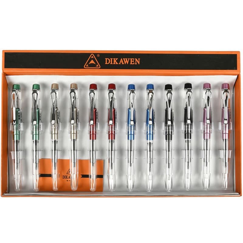 Stilou CNX 100, alimentare pompita, corp plastic transparent, clips metalic argintiu, verde — varianta 2