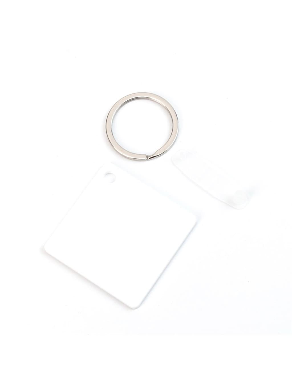 Breloc din plastic, personalizat cu poza ta, inel de sustinere metalic, 4.5 x 4.5 cm — varianta 2