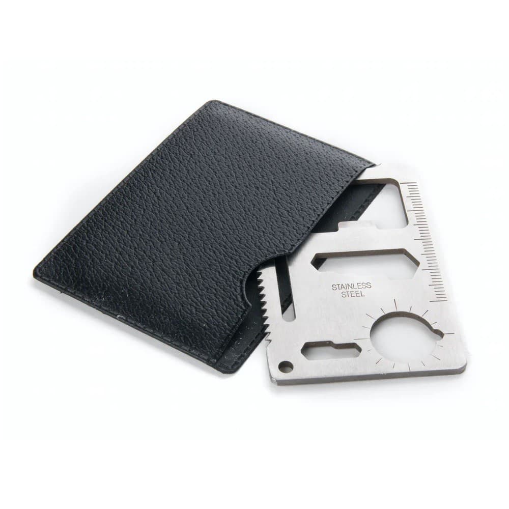 Card multifunctional de supravietuire 11 in 1, husa inclusa, argintiu