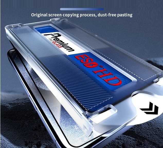 Folie sticla Apple iPhone 16, Full Glue Premium Glass, ESD, kit instalare rapida, margini negre 4