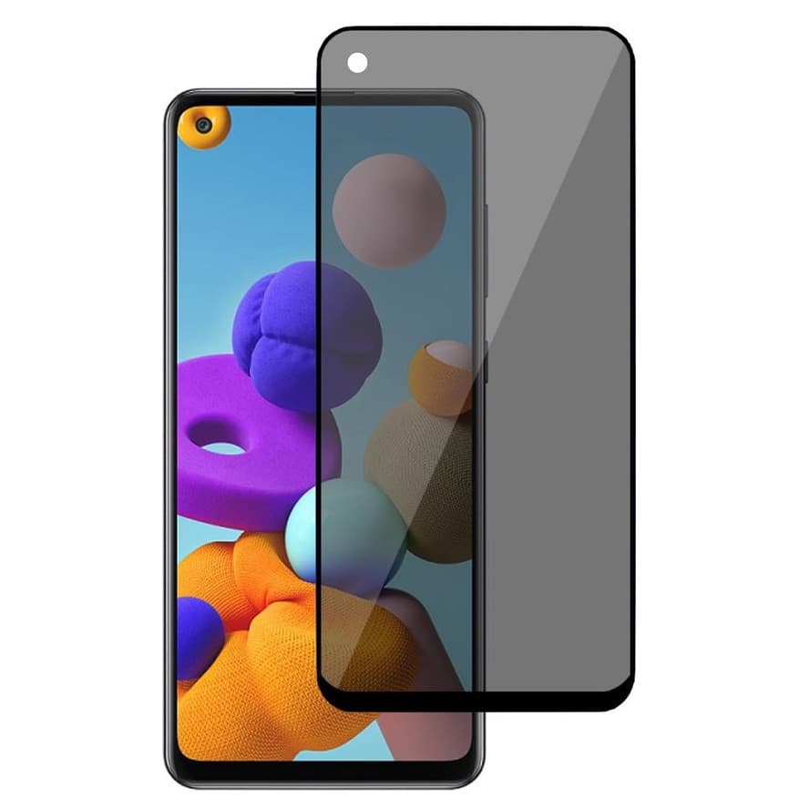 Folie de sticla Huawei P40 Lite / P40 Lite E, Full Glue Privacy, margini negre 1