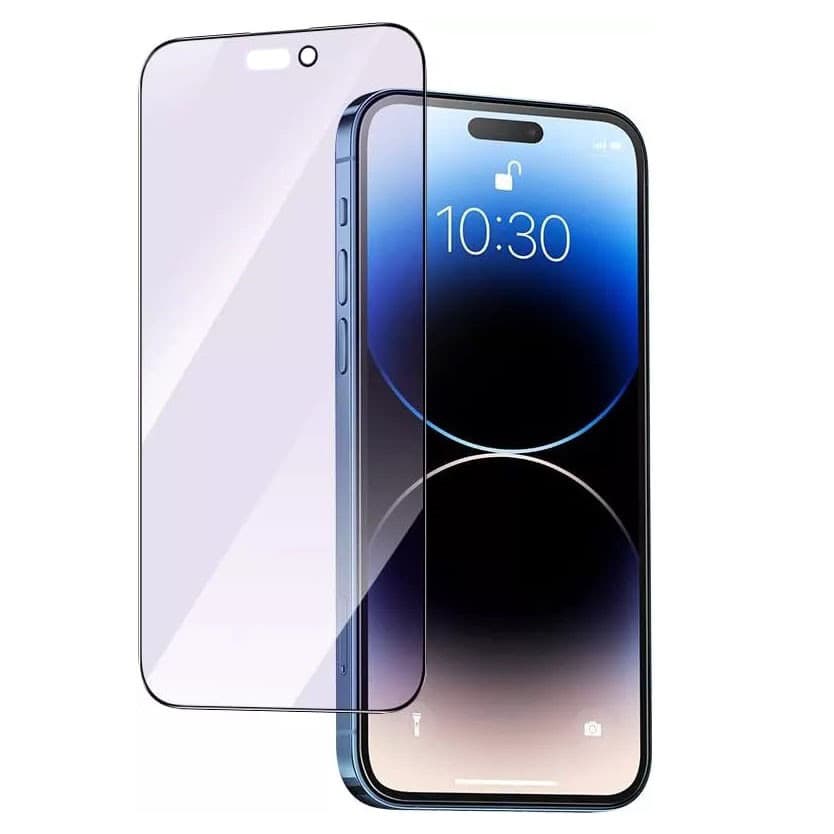 Folie de protectie Apple iPhone 15, Anti-Blue Light Ceramic, margini negre 1