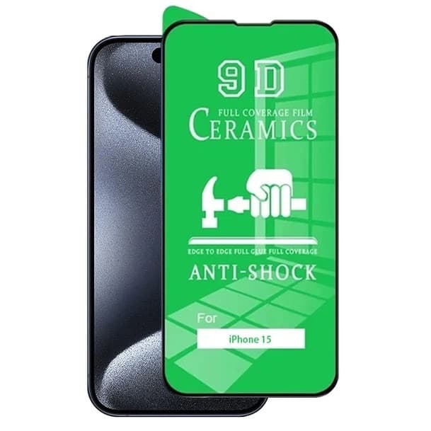 Folie protectie Apple iPhone 16, Ceramic Film, margini negre 1