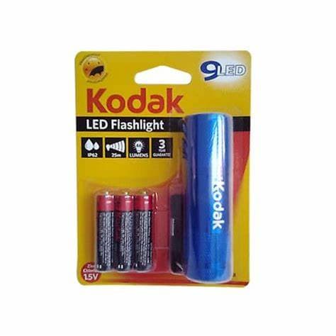 Lanterna Kodak 9 LED-uri, 46 lumeni, carcasa metalica, baterii incluse, albastra — 2