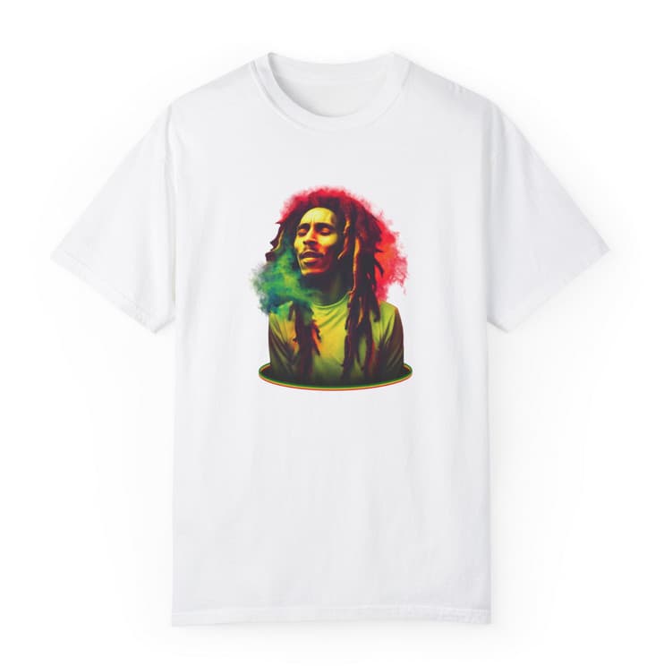 Tricou personalizat alb, copii/adulti, design Bob Marley, modal, diverse marimi — 2