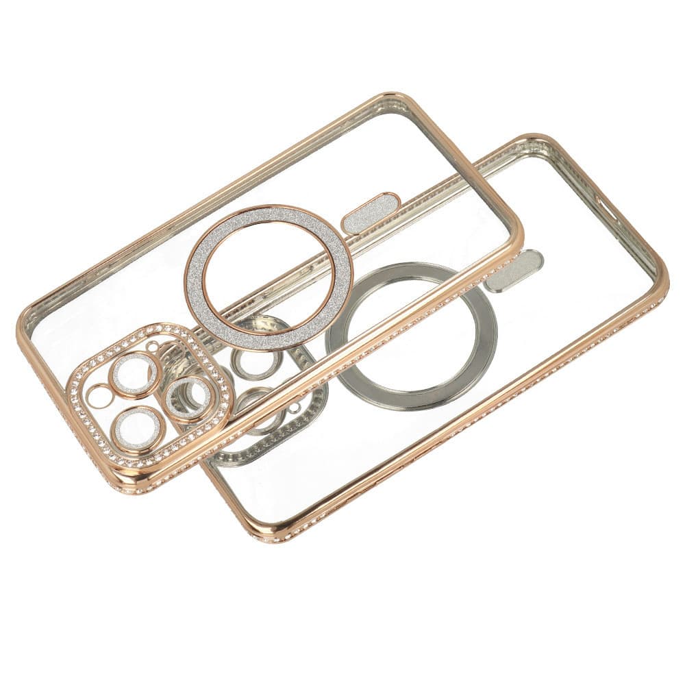 Husa Samsung Galaxy A17, Electroplating Bling Magsafe, protectie camera, aurie — 2