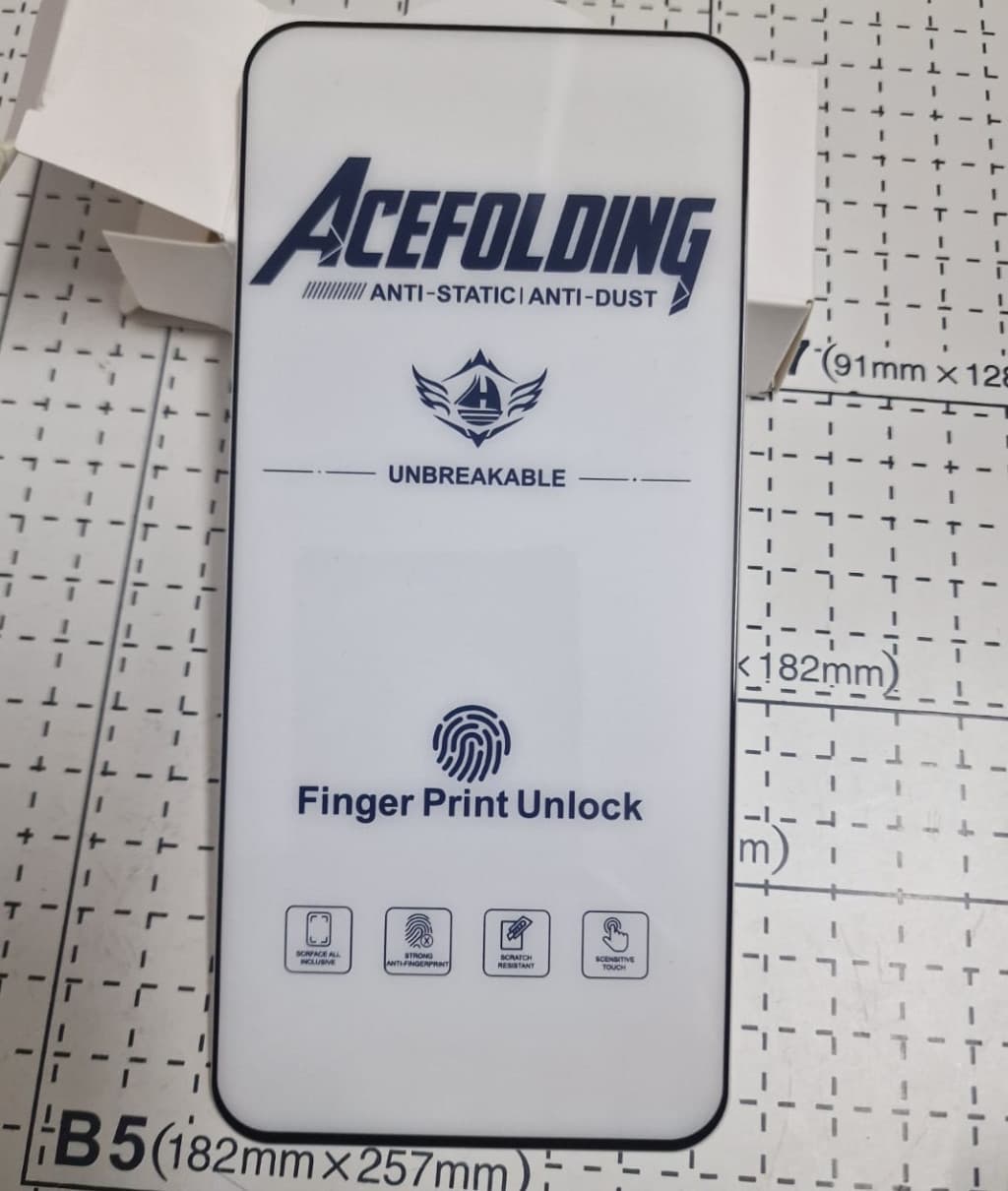 Folie de sticla Samsung Galaxy S24 Plus, ACE Folding Full Glue, deblocare amprenta, margini negre — 4