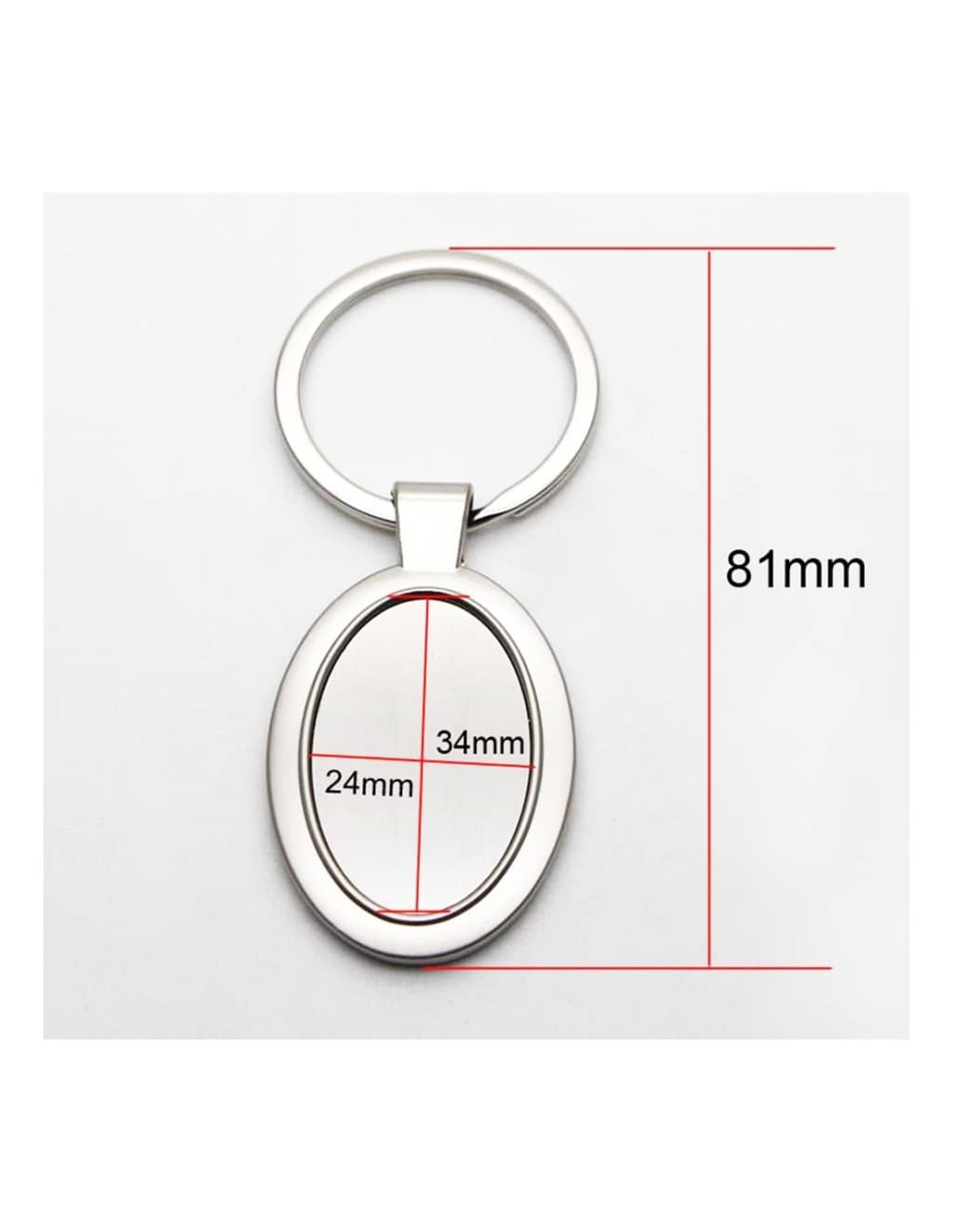 Breloc metalic personalizat cu poza ta, inel de sustinere metalic, rotund — 2