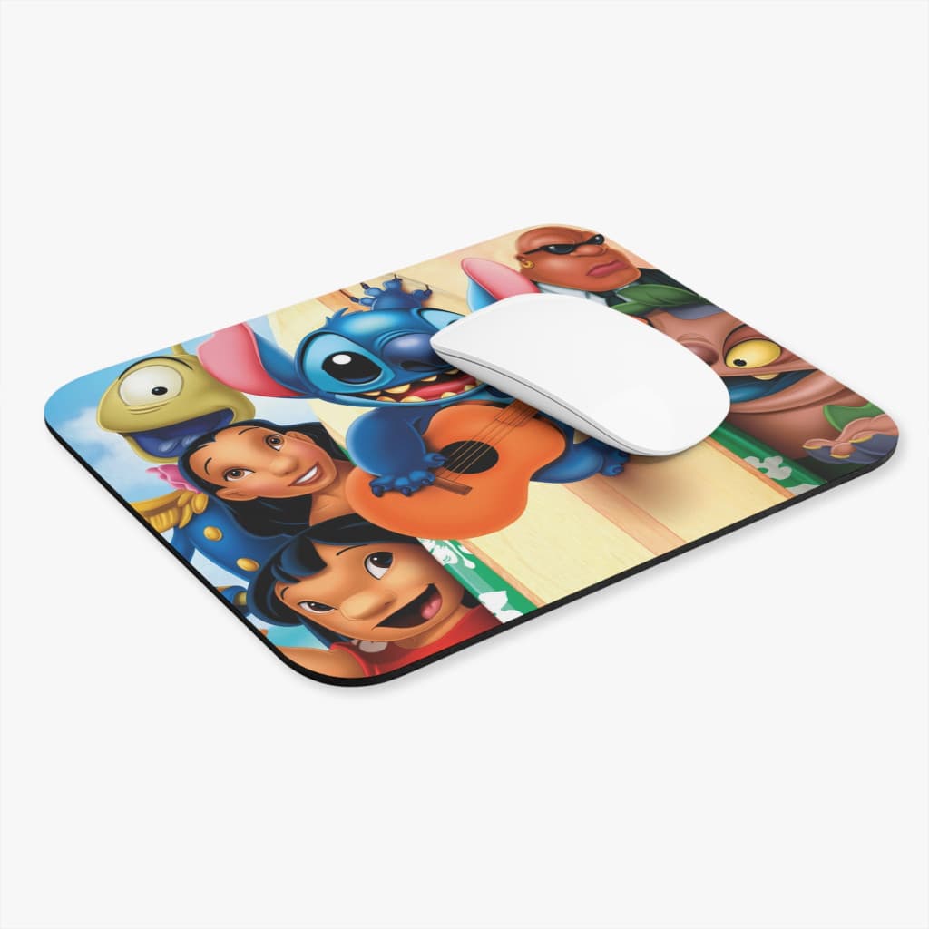 Mousepad personalizat, design Stitch playing on guitar, 22 x 18 cm — 2