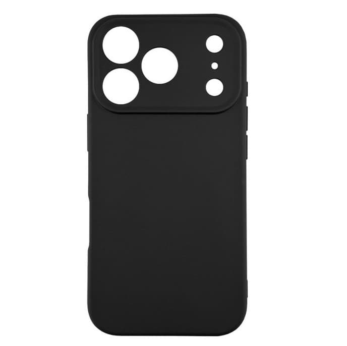 Husa Apple iPhone 17 Pro Max, Luxury Silicone, catifea in interior, protectie camere, neagra — 2