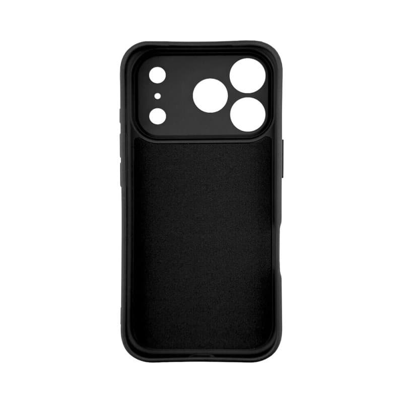 Husa Apple iPhone 17 Pro Max, Luxury Silicone, catifea in interior, protectie camere, neagra — 3
