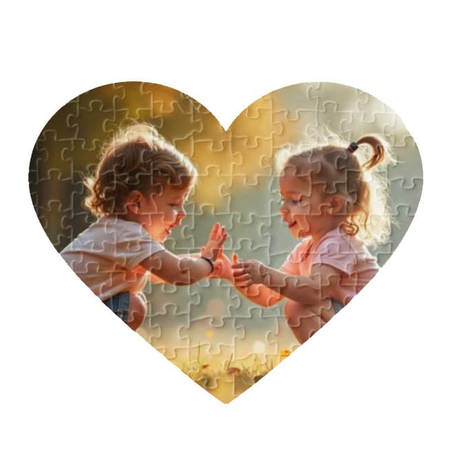 Puzzle personalizat cu poza ta, in forma de inima, 23.5 x 17.5 cm, 50 piese — 3