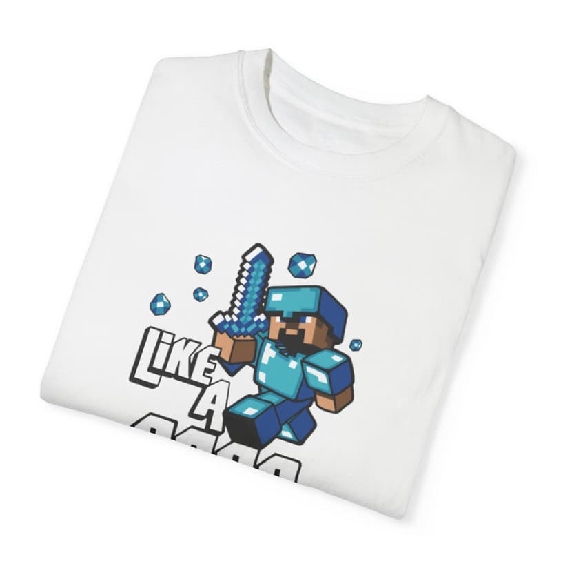 Tricou personalizat alb, copii/adulti, design Like a Boss, modal, diverse marimi — 3