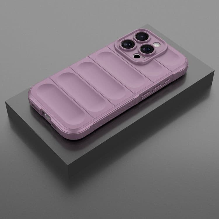 Husa Apple iPhone 16 Pro Max, Wave Silicone, protectie camera, catifea in interior, light purple — 2