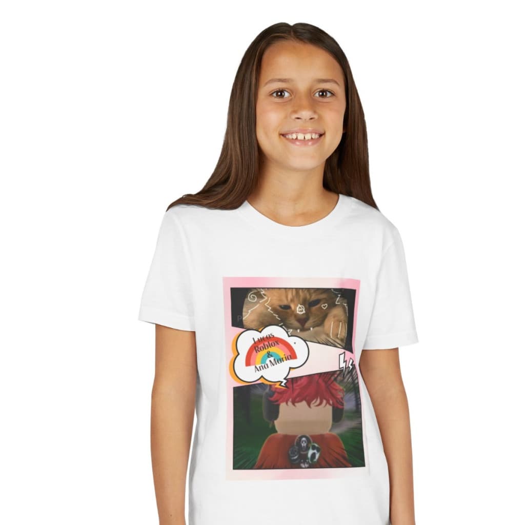 Tricou personalizat alb, copii/adulti, design Ana si Lucas, modal, diverse marimi — 2