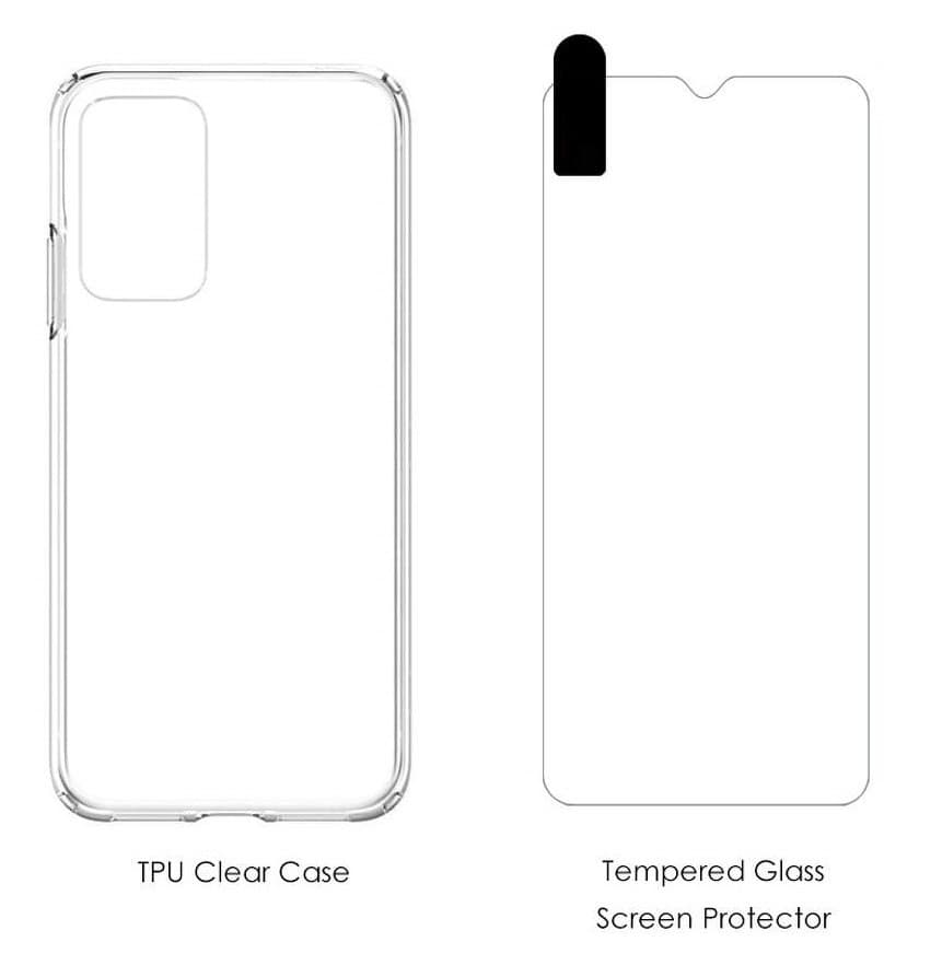 Set folie si husa Samsung Galaxy A31, sticla transparenta si TPU transparent 2 mm — 2