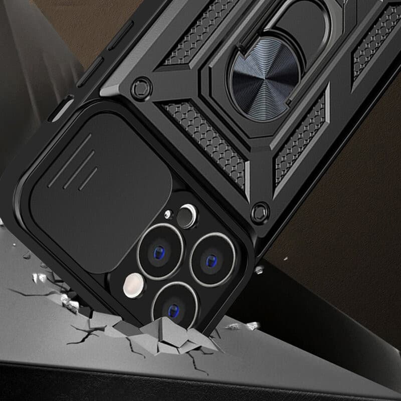 Husa Apple iPhone 16 Pro Max, Camshield Armor, inel sustinere, protectie camera, argintie — 5