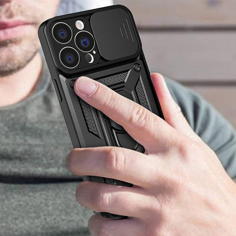Husa Apple iPhone 16 Pro Max, Camshield Armor, inel sustinere, protectie camera, rosie — 7
