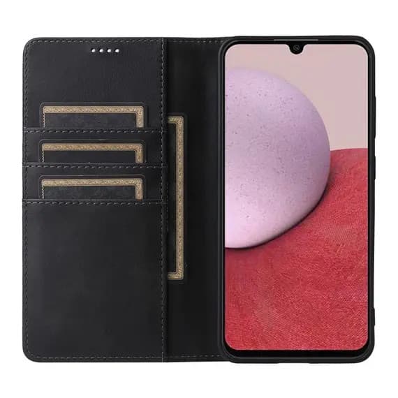 Husa Samsung Galaxy A17, Elegant Book Case, inchidere magnetica, neagra — 4