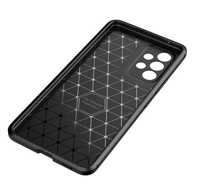 Husa Carbon Fiber pentru Samsung Galaxy A54 5G, aspect carbon, neagra — 3