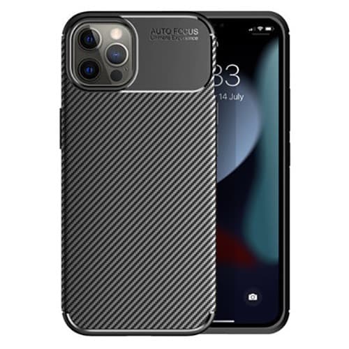 Husa Carbon Fiber pentru Apple iPhone 16 Pro Max, aspect carbon, neagra — 2