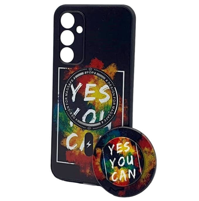 Husa Apple iPhone 13, Boter Magsafe + MagPopsocket, Yes You Can — 2