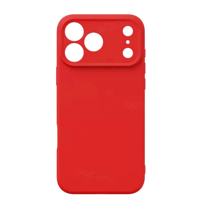 Husa Apple iPhone 17 Pro Max, Luxury Silicone, catifea in interior, protectie camera, rosie — 2