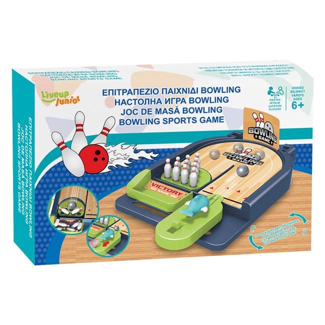 Joc masa de bowling, 24 x 15 cm, 10 popice si 2 bile — 3
