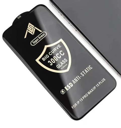 Folie de sticla Samsung Galaxy A03s, Big Curve 300CC, 0.55 mm, margini curbate, negre — 4